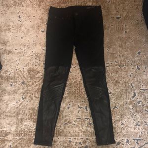 Rag & Bone mixed media black jeans